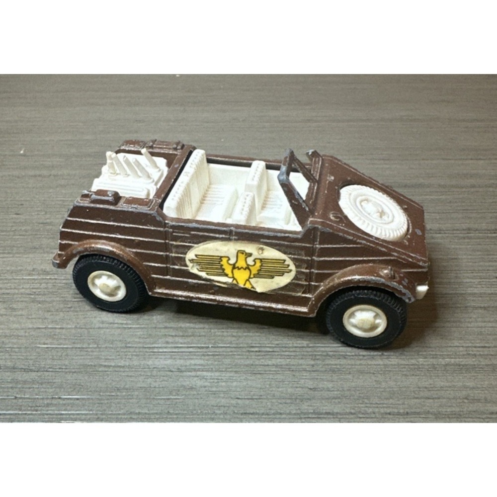 Vintage 1970s Rare TootsieToy Kubelwagen Pressed Steel Metal‎ Car Truck Brown